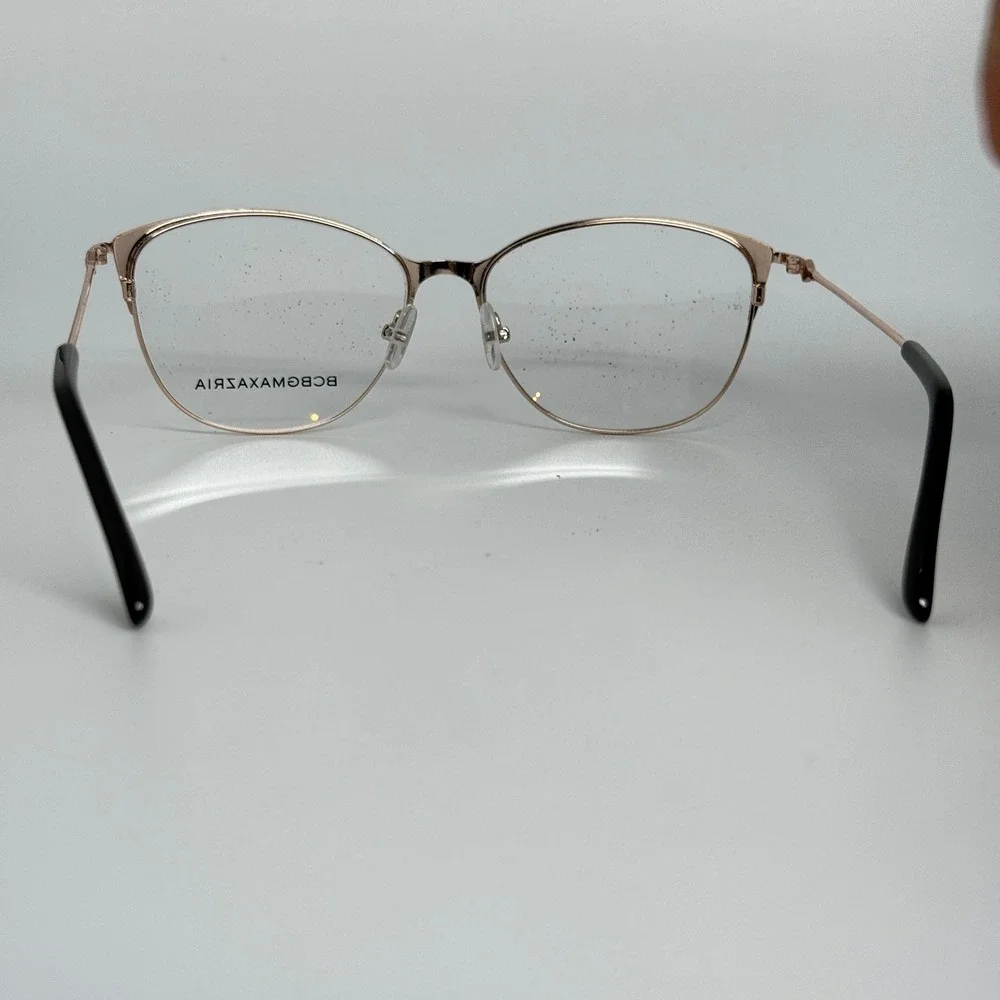 BCBGMAXAZRIA Freya Espresso Cat Eye Eyeglasses Frames 54‎ 15 135 Rose Gold 21377